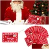 Christmas Decorations Envelope Pendant Tree Accessories Gift Card Holders Box Candy Holder With Envelopes Xmas Small Bags Drop Deliv Dhnbl