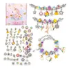 Chain Unicorn Colorful Crystal Diy Creative Handmade Children's Jewelry Bracelet Set With Gift Bag 230518