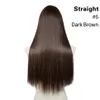 Extensions de cheveux en demi-tête en forme de U de cheveux longs et raides naturels de 24 pouces avec soie mate à haute température disponibles dans de nombreux styles prenant en charge des logos personnalisés