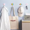 New Ins Rainbow Wall Decor Hook Adhesive Key Bag Cloth Hanger Rack Water-proof Bathroom Towel Holder Multiple Colors Storage Hook