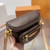 2023 Designer Sac Homme Épaule Bandoulière Sac À Main Femmes Bourse Lettre Fleur Taille Sacs Luxurys Totes Fanny Pack En Cuir Marron Messenger Sacs À Main