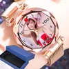 Wristwatches Gold Color Custom Po Watch Women's Creative Watches DIY Print Logo Picture Customized Wristwatch Personality Gift For Girl