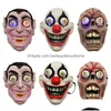 Party Masks Halloween Horror Mask Led Light Vampire Eye Flashing Bursting Cosplay Costume Masquerade Fl Face Drop Delivery Home Gard Dhuvt