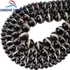 Pärlor naturliga sten svarta agater toppklass DZI -pärlor runda lösa pärlor 6 8 10 12mm för halsbandsarmband