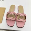 Slippers Womens Summer Slipper G Slides Ladies Brand Designer Sandals Flat Heel Fashion Versatile Leather Casual Comfort Flip Flop Size 12 Designer Slippers 9998