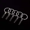 Keychains 10pcs /conjunto 30mm Keyring de prata de 30 mm DIY Keychain curta Chave de chave de anel de anel Ringos Acessórios para cadeias