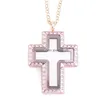 Anhänger Halsketten 10 teile/los Kreuz Glas Lebende Schwimmende Charme Medaillon Speicher Relicario Für Frauen Collier Schmuck Accessoriespendant D Dh09K