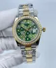 Nowy styl panie zegarek 31 mm 278383 Sapphire 24 Diamond Dail Watche Watches Automatyczny ruch mechaniczny 18K Dwucie Gold Lady Na rękę