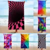 Kwaliteit boetiek gepersonaliseerde mode regenboog tie-dye microfiber lus lus stof strand handdoek handdoek handdoek deken deken sjaal doekjes zweet