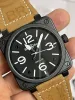 Nouvelles montres-bracelets hommes montre mécanique automatique cloche cuir marron noir Ross caoutchouc montres-bracelets montres-bracelets