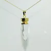 Anhänger Halsketten 1pc Schmuck Naturstein Pfeil Charm Kette Halskette Vergoldung Klarer Kristall Quarz Frauen