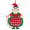Decorazioni natalizie Calendario conto alla rovescia Tessuto non tessuto Natale Babbo Natale Calendari Appeso a parete morbido Merry Drop Delivery Home Gard Dhofe