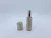 Nuevas botellas de almacenamiento para fiestas Botella de perfume de 10 ml Resistente al desgaste Portátil Brillante Exquisito Lujoso Regalo de cumpleaños Plástico Embed Rhinestone Spray