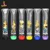 Smoke Shop New Arrival Glass Cigarette Pipe With Lid 2.8*0.31 Inches Glass One Hitter Pipe Colorful Diamond Filter Tip Tobacco Dab Rig