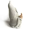 Garden Decorations Gnome Dwarf Ornaments Resin Artifact White Robe Smoking Middle Finger Home Decoration 230518