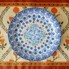 Plates Blue Orange Flower Decorative Dinner Set And Dishes American Pastoral Steak Pasta Ceramic Plate Western El Tableware