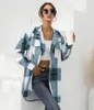 Women's Jackets Women's Plaid Printed Single Breasted Long Sleeved Coat Spring Summer Cool Loose Blazer Jacket