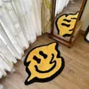 Carpets Trippy Smile Tufting Rug Handmade Bedroom Kitchen Toilet Mat Funny Custom Smile Rug Non-Slip Abosrbent Bath Doormat T230519