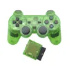 Spelkontroller Joysticks Transparent Color Bluetooth Wireless Gamepad Controller för PS2 24G Vibration Controle Plastation 2 Joystick 230518