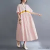 Robe de maternité d'été en coton pour femme, tenue décontractée, grande taille, vêtements pour femme enceinte, nouvelle collection