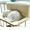 Kattbäddar hammack kattunge hängande sovplats säte soffa bekväm fleece varm metall ram matta litet husdjur fönster fönstermontering två användningar