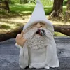 Garden Decorations Gnome Dwarf Ornaments Resin Artifact White Robe Smoking Middle Finger Home Decoration 230518