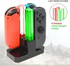 Controladores de jogo Joysticks 4 em 1 portátil NS Switch Joystick Charging Dock Station LED LED Joypad Controller Stand com cabo USB para 230518