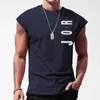 Mens Tank Tops Spor Giysileri Gevşek Omuz Top Quickdry Kolsuz Tshirt Takım Atletik Eğitim Basketbol Yelek Demir İnme 230518