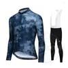 Racing Sets Winter Thermal Fleece Set Korea NSR Men Long Cycling Clothes Sport Riding Bike MTB Clothing Bib Pants Warm Ropa Ciclismo