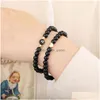 Bangle 26 Letters Name Bracelet For Women Men Couple Love Friendship Lucky Diy 6Mm Glass Bead Bracelets Drop Delivery Jewelry Dhgarden Dhj5Q