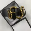 Riemen ontwerper voor mannen en vrouwen hoogwaardige luxe echte lederen riem gouden slang buckle unisex tailleband