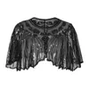 Шарфы винтажные обертывания прикрытие Cloak Art Deco Accessories Accessories Fashion Shiny Sequint