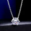 Top Quality Simple Six Cl Crystal Necklace Silver Color Fashion Jewellery Nickel Free Pendant Crystal