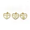 Pendant Necklaces 5Pcs/Lot Selling Mothers Gift Cz Heart Shape Mama Pendants Drop Delivery Jewelry Dhbfy
