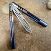 TheOne Balisong rep licant round round dot burn pattern titanium titanium hange butterfly training trainer 나이프 부싱 Jilt 스윙 EDC 나이프 나이트 씨 몬스터