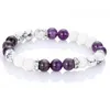 Perlen Natürliches Amethyst Perlenarmband Lavastein Distanz Für Freunde Heilung Nce Männer Frauen Drop Lieferung Schmuck Armbänder Dhgarden Dhflk