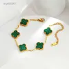 Designer Charm Bracelet Fashion Vintage 5 Motifs Bracelets Clover Leaf Necklace Luxury Design Wedding Jewelry Van 4/four Flower 11