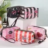 Waterproof Laser Cosmetic Bags Women Make Up Bag High Quality PVC Brush Pouch Wash Toiletry Bag Outdoor Travel Organizer Hanging handbag