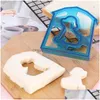 Baking Pastry Tools Diy Sandwich Slicer Maker Animal Fruit Shaped Toast Cutters And Bread Crust Shape For Kids Drop Delivery Home Dhwt5