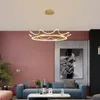 Lampadari Lampadario a corona rosa dorata per sala da pranzo Design Apparecchi di illuminazione di lusso Lampada a sospensione Dia 50cm