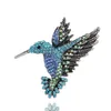 Kvinnor Animal Pin Brosch Colorful Rhinestone Hummingbird Brosches Fashion Clothing Accessories Party Coat Scarf Smycken