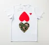 Play Mens T-shirts Fashion Designer Red Heart Shirt Casual T-shirt Cotton Embroidered Embroidery Short Sleeve Summer T-shirt