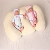 Multifunctional baby comfortable pillow mom breastfeeding lumbar protective thicked seat cushion child sleep large size pillow soft solid pink blue ba22 B23