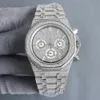 Montre en diamant mouvement à Quartz 42mm saphir étanche bracelet De mode hommes décontracté affaires montre-bracelet Montre De Luxe
