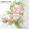 Dekorative Blumen 2m Künstliche Wisteria Rebe Gefälschte Blume Rattan Pflanze Für Hochzeit Party Haustür DIY Girlande Outdoor Gartenzaun