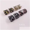 Stud Qumeng Design Vintage Leopard Printed C Shape Acrylic Earrings 2021 Elegant Party Lady Trendy Jewelry Drop Delivery Dhspl