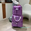 Torby projektanta-duffel 2PCS/Set Wheeled Torka Kobiety Podróż plecak walizka dziewczyna kół