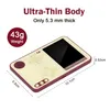 2,4 tum K10 Ultra Thin Thin Handheld Game Console Classic Retro Video Games Inbyggda 500 spel Mini Portable Game Play Pocket Console Colorful LCD Display för barn vuxna