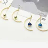 Charm lats koreanska mode droppörhängen trend halvcirkelformad blå pärla legering örhängen för kvinnor 2020 smycken gåvor oorbellen aa230518