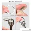 Keychains Lanyards 100 stycken Split Keyrings Metal Flat Key Rings Bk för hembilsnycklar hängande diy konsthantverk släpp leverans fashi dhkdj